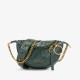 Charles Keith Ring Decoration Street Fashion Belt Bag Dark Green